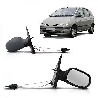 Retrovisor externo scenic renault de 1999 a 2003 lado direito capa primer com controle manual