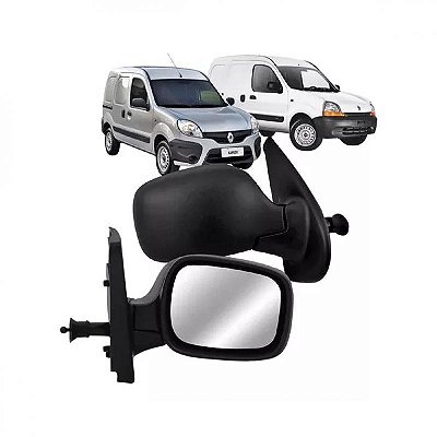 Retrovisor externo kangoo renault de 2003 a 2018 lado esquerdo com controle manual