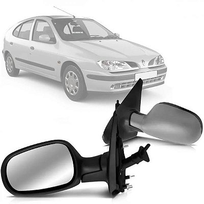 Retrovisor externo megane renault de 1999 a 2005 lado esquerdo capa primer com controle manual