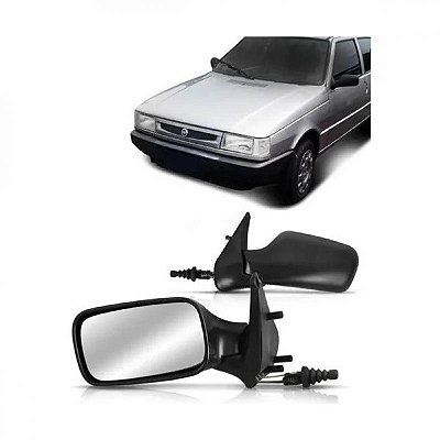 Retrovisor externo uno fire fiat de 2001 a 2005 lado direito bicolor duas portas com controle manual