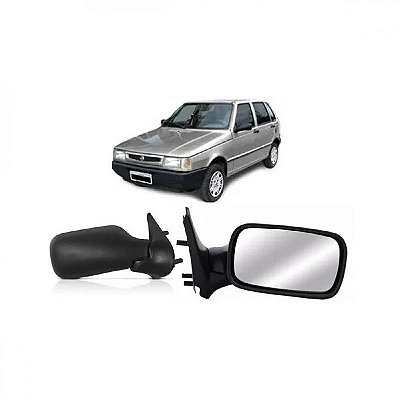 Retrovisor externo uno fire fiat de 2001 a 2005 lado direito quatro portas fixo