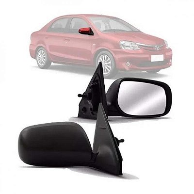 Retrovisor externo etios toyota de 2012 a 2013 lado direito com controle manual