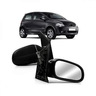 Retrovisor externo fox crossfox e spacefox volkswagen de 2004 a 2009 lado esquerdo com controle manual