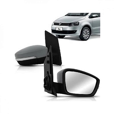 Retrovisor externo fox volkswagen de 2010 a 2014 lado direito capa primer elétrico com pisca