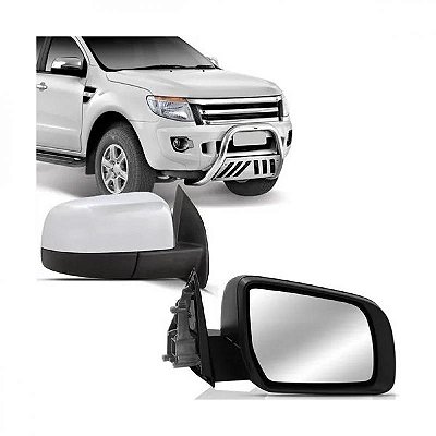 Retrovisor externo ranger ford de 2013 a 2023 lado direito cromado fixo