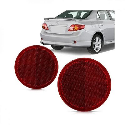 Refletor de para choque corolla toyota de 2009 a 2011 traseiro lado direito ou esquerdo vermelho escuro