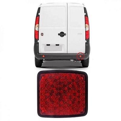 Refletor de para choque doblo fiat de 2009 a 2021 traseiro lado direito ou esquerdo vermelho escuro
