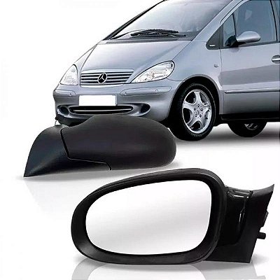 Retrovisor externo classe a mercedes benz de 1999 a 2005 lado esquerdo texturizado elétrico com aquecimento sem pisca e com capa