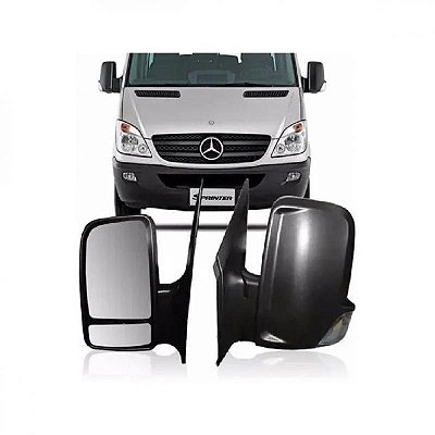 Retrovisor externo sprinter mercedes benz de 2012 a 2016 lado direito fixo com pisca curto