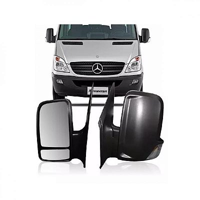 Retrovisor externo sprinter mercedes benz de 2012 a 2016 lado esquerdo fixo com pisca curto