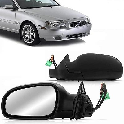 Retrovisor s80 volvo de 1999 a 2003 lado direito preto externo elétrico térmico com luz de cortesia