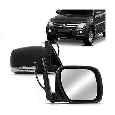 Retrovisor externo pajero full mitsubishi de 2008 a 2021 lado direito elétrico com aquecimento e braço longo