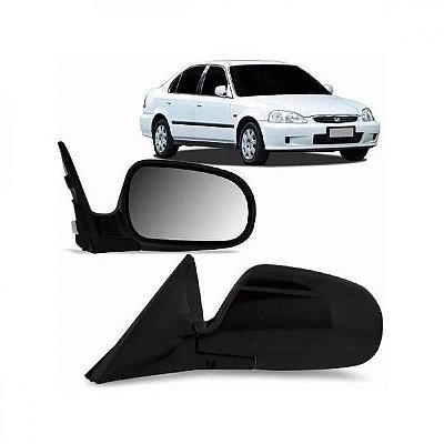 Retrovisor externo civic honda de 1996 a 2000 lado direito elétrico para quatro portas