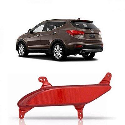 Refletor do para choque santa fe hyundai de 2014 a 2016 traseiro lado direito