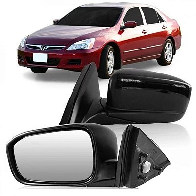 Retrovisor externo accord honda de 2003 a 2007 lado direito preto liso elétrico sem aquecimento com capa
