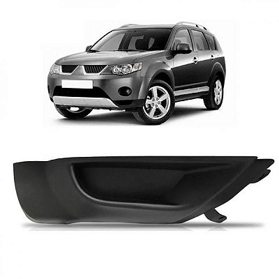 Spoiler do para choque outlander mitsubishi de 2007 a 2009 dianteiro lado direito