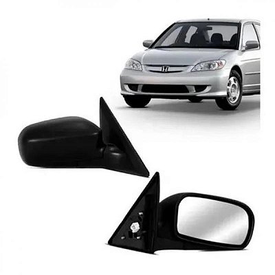Retrovisor civic honda de 2001 a 2006 lado esquerdo externo elétrico quatro portas