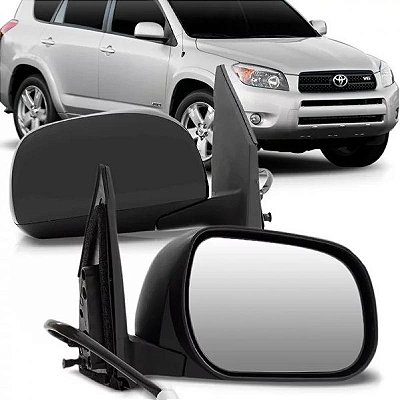 Retrovisor rav4 toyota de 2006 a 2008 lado direito com acabamento em primer externo elétrico térmico retrátil