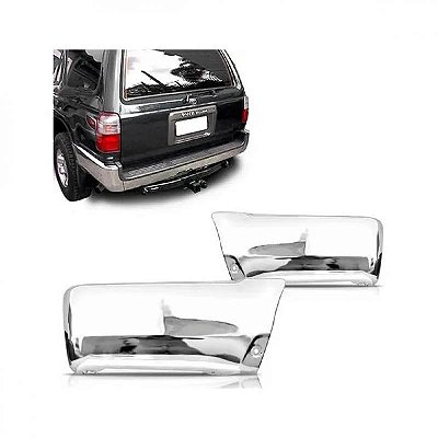Ponteira de para choque hilux sw4 toyota de 1996 a 2004 lado esquerdo traseiro cromado