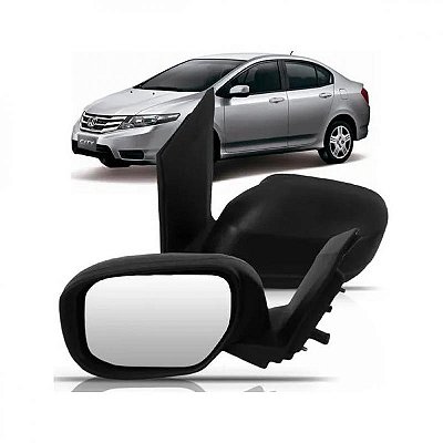 Retrovisor city honda de 2009 a 2014 lado direito externo elétrico sem pisca três fios