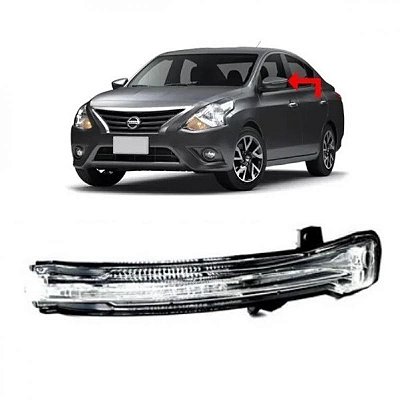 Pisca do retrovisor versa nissan de 2015 a 2021 lado direito externo fino