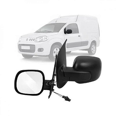 Retrovisor fiorino fiat de 2017 a 2024 lado esquerdo externo com controle manual vivace