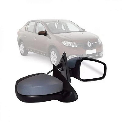 Retrovisor externo sandero e logan renault de 2014 a 2024 lado direito capa primer com controle manual