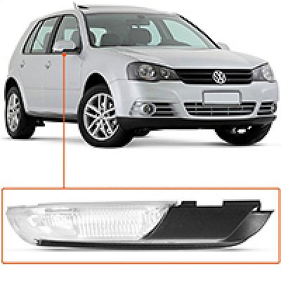 Pisca do retrovisor externo golf volkswagen de 2008 a 2012 e polo volkswagen de 2007 a 2012 lado direito com chicote