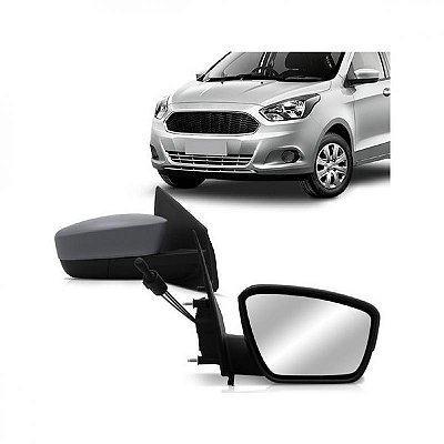 Retrovisor externo ka ford de 2015 a 2022 lado direito primer com controle manual e base sem ressalto