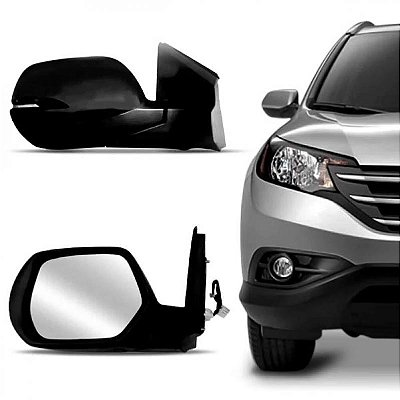 Retrovisor externo crv honda de 2012 a 2021 lado esquerdo com capa para pintura elétrico com pisca