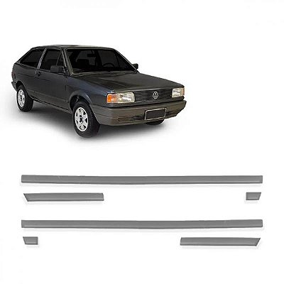 Friso gol volkswagen de 1987 a 1994 lateral cinza claro versão cl conjunto de seis peças
