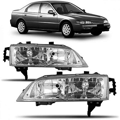 Farol accord honda de 1994 a 1997 lado esquerdo lente lisa
