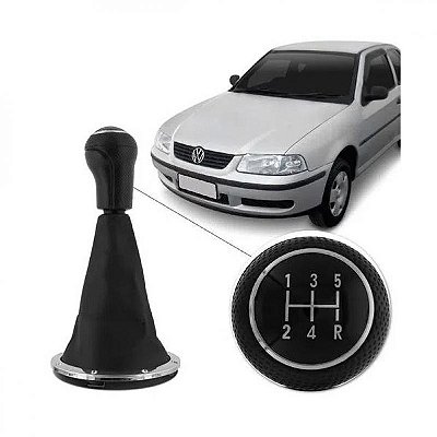 Coifa de câmbio gol volkswagen de 1999 a 2005 grafite com bola e base cromada geração três ponteira para choque