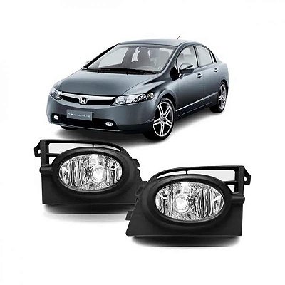 Farol auxiliar civic honda de 2007 a 2008 lado esquerdo com grade versão exs