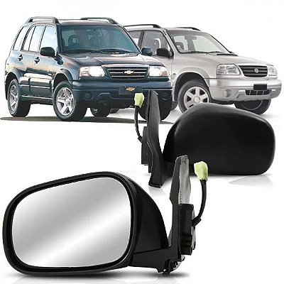 Retrovisor vitara suzuki de 1998 a 2005 e tracker chevrolet de 2003 lado direito preto externo elétrico com aquecimento