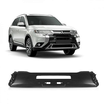 Moldura do para choque outlander mitsubishi de 2016 a 2022 dianteira inferior central preta
