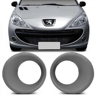 Moldura inferior de para choque para farol auxiliar 207 peugeot de 2009 a 2015 lado esquerdo com acabamento em primer