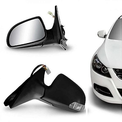 Retrovisor j5 jac de 2011 a 2016 lado esquerdo externo elétrico com aquecimento com pisca