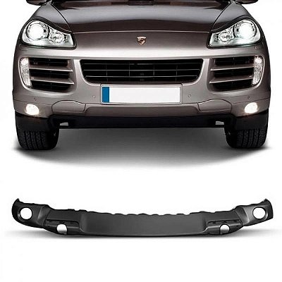 Saia do para choque cayenne porsche de 2008 a 2010 dianteiro preto sport com furo sem pisca texturizado