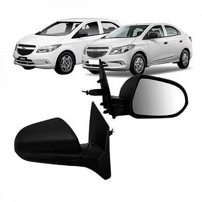 Retrovisor externo onix chevrolet de 2012 a 2020 e prisma chevrolet lado direito capa texturizada com controle manual sem pisca