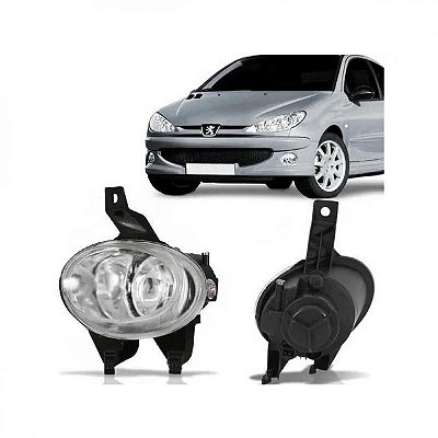 Farol auxiliar 206 peugeot de 2005 a 2010 lado direito verde escuro grade grande