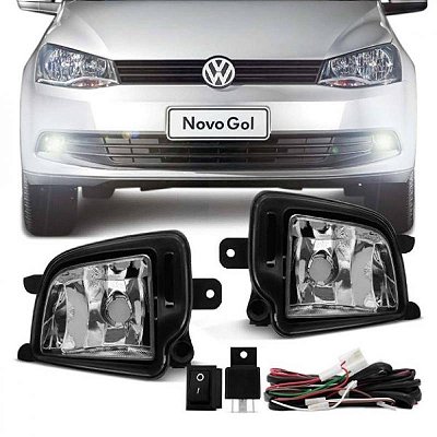 Farol auxiliar gol volkswagen de 2013 a 2016 lado direito e lado esquerdo geração seis com botão sem tela