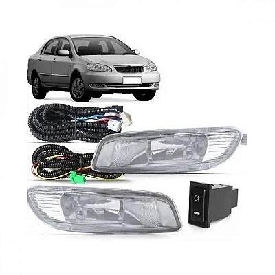 Kit de farol auxiliar corolla fielder toyota de 2005 a 2008
