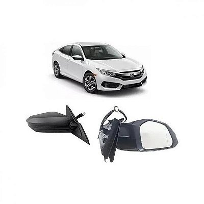 Retrovisor externo civic honda de 2017 a 2021 lado esquerdo elétrico com três fios