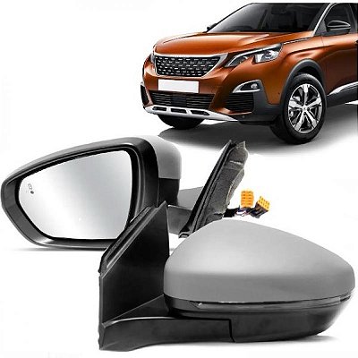 Retrovisor 3008 peugeot de 2017 a 2020 lado direito externo elétrico retrátil com aquecimento tilt pisca e cortesia