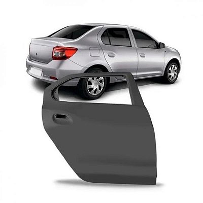 Porta logan renault de 2014 a 2025 traseira lado direito verde escuro
