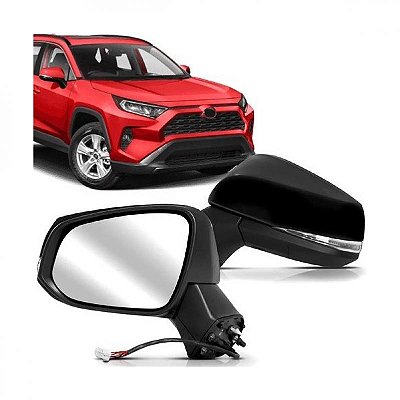 Retrovisor rav4 toyota de 2019 a 2023 lado direito externo elétrico com aquecimento com pisca sem ponto cego