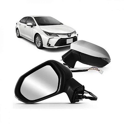 Retrovisor corolla toyota de 2020 a 2025 lado direito externo elétrico com pisca retrátil
