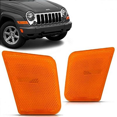 Refletor para para choque cherokee jeep de 2004 a 2007 dianteiro lado esquerdo âmbar sport