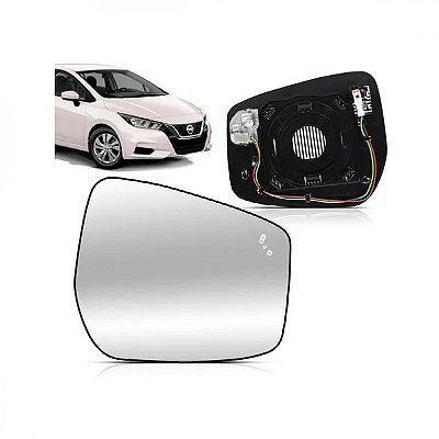 Subconjunto versa nissan de 2021 a 2025 lado esquerdo com aquecimento e ponto cego